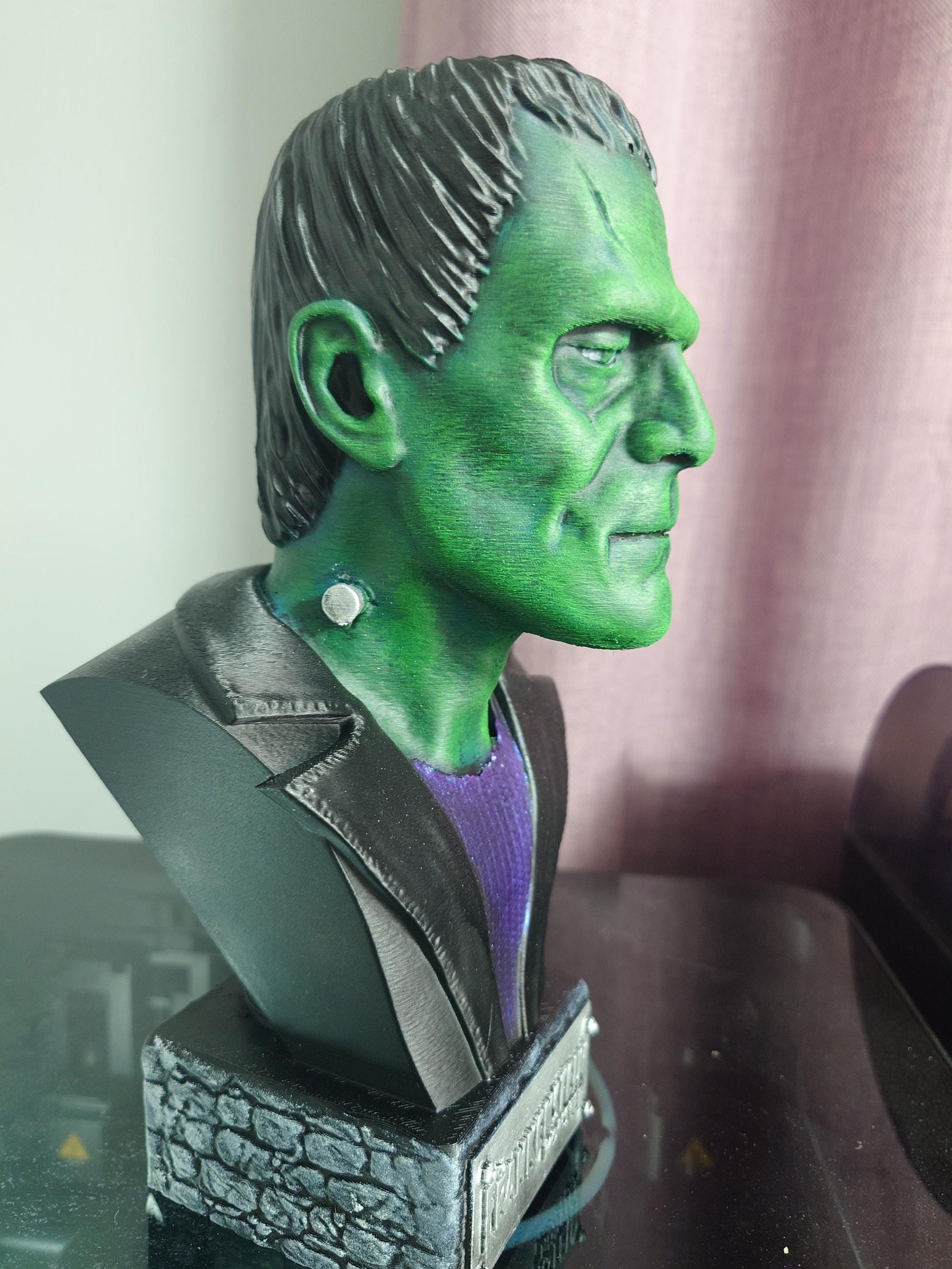 hand painted Frankenstein monster bust