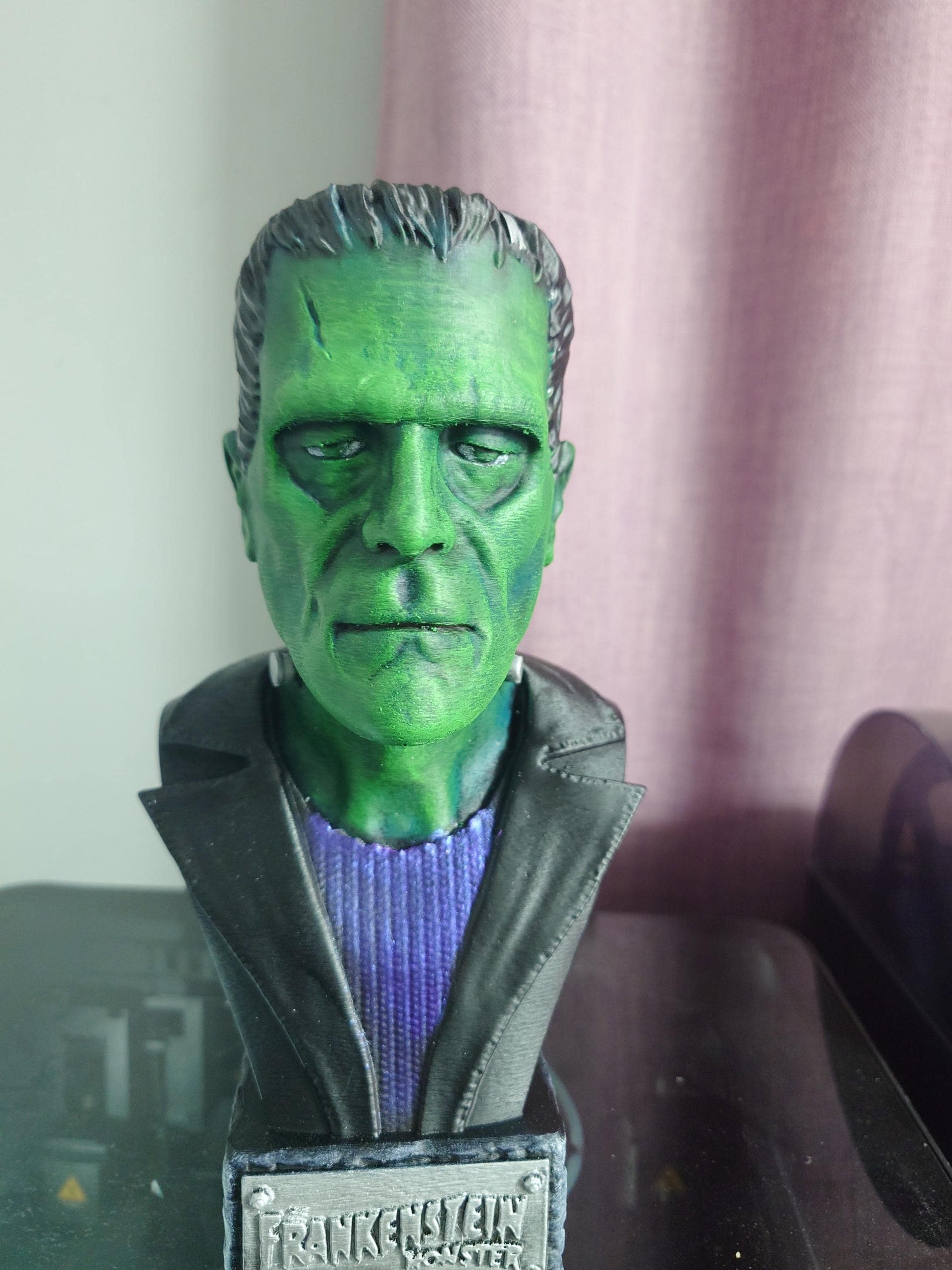 hand painted Frankenstein monster bust