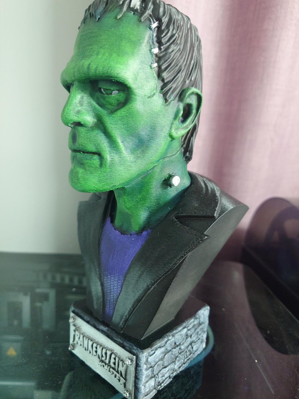 hand painted Frankenstein monster bust