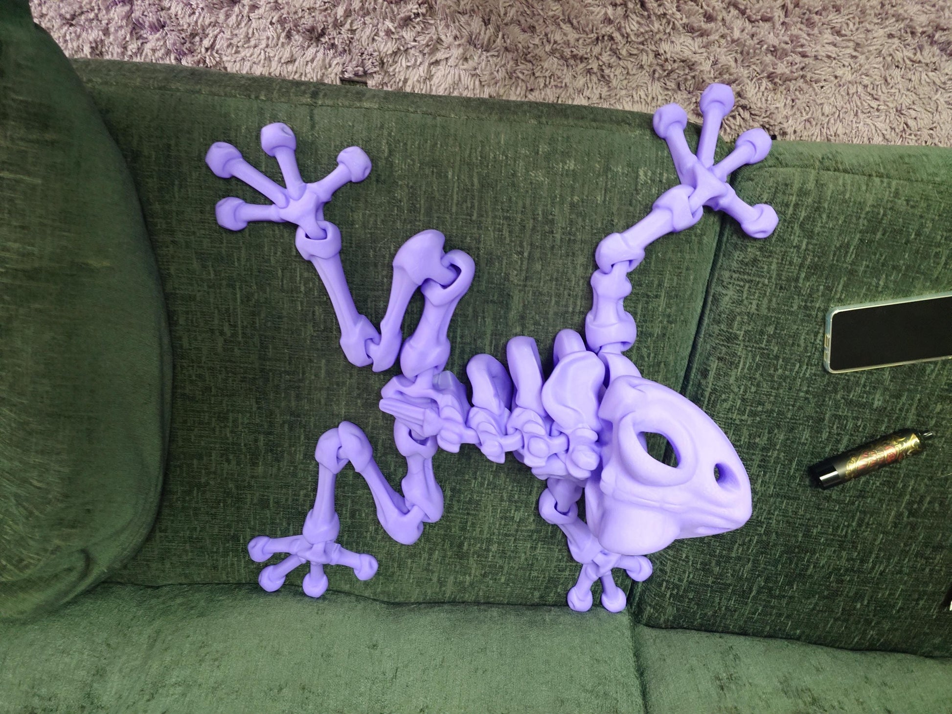 3d printed giant skeleton flexi frog. 2kg. 2.5ft across !