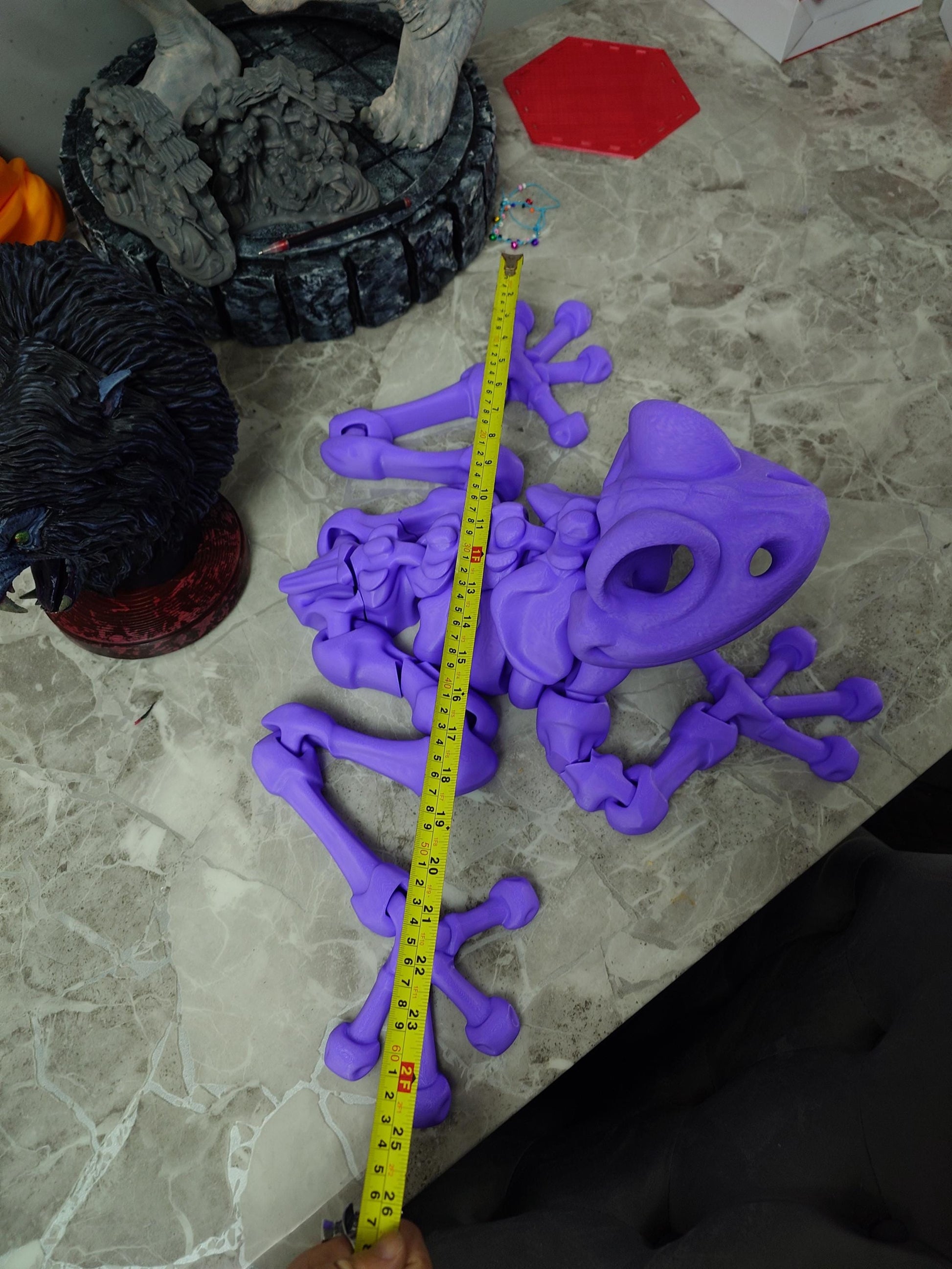 3d printed giant skeleton flexi frog. 2kg. 2.5ft across !